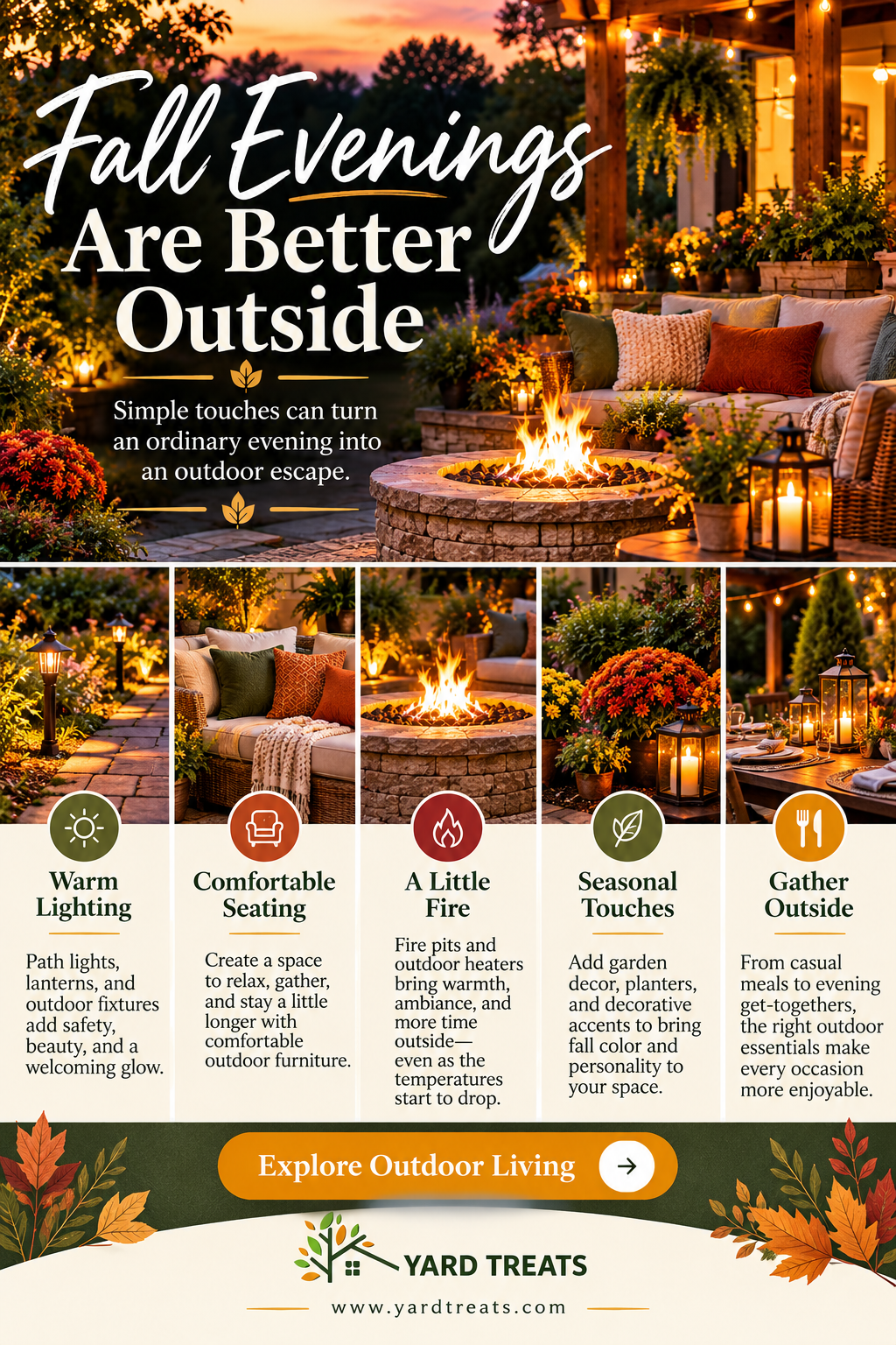 Fall Evenings Are Better Outside: 5 Simple Ways to Make Your Backyard Cozy