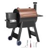 Wood Pellet Grill Smoker, 8 in 1 BBQ Grills for Outdoor Cooking, 575 Sq Inch Cook Area Electric Grill and Smoker, with LCD Screen Controller