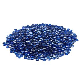 Fire Glass, 10LBS/4.5KG High-Temperature Resistant Fireplace Rocks, 3/4-Inch / 19.05 mm Reflective & Smokeless Firepit Glass Beads