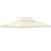 Gazebo Replacement Canopy 13x10 ft Cream White 2-Tier UV Protection Top for Garden Patio