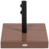 Square Patio Umbrella Base, 42 lbs Concrete Heavy Duty Umbrella Base with Holder for 1.25"/1.5" Poles for Outdoor, Lawn, Poolside, Coffee