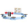Large Wooden Sandbox for Kids, Blue, Spacious Outdoor Play Area, 85x85x25, Ideal for Ages 3-7