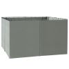 Versatile Gazebo Sidewall Set: 9.84' x 11.8' Grey 4 Panels with Hooks & Rings for Cabanas