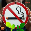 CIFbuy Vintage | 1PC Round Iron Metal No Smoking Sign 8x8 Inch 2D Flat Print Warning Plaque Multi-Use Wall Decor Art For Home Garden In TikTok, TikTok