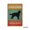 CIFbuy Vintage Gordon Setter Warning Sign, 2D Flat Metal Iron Plaque, Funny Caution Decor, Rustic Garden Gate Bar Wall Art TikTok, TikTok