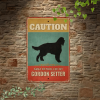 CIFbuy Vintage Gordon Setter Warning Sign, 2D Flat Metal Iron Plaque, Funny Caution Decor, Rustic Garden Gate Bar Wall Art TikTok, TikTok