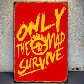 CIFbuy Vintage Metal Sign 8x12 Inch "Only The Mad Call Rain" Quote Wall Decor, Rustproof Waterproof 2D Flat Iron Plaque For Home Garden TikTok, TikTok