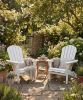 Wood Lounge Patio Chair for Garden Outdoor Wooden Folding Embossed Adirondack Chair Solid Wood Lounge Patio Chair with Wood Grain