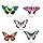 Metal Butterfly Wall Decor - 5 Pack Lifelike Butterflies Wall Art Sculpture Hanging Decorations for Indoor or Outdoor