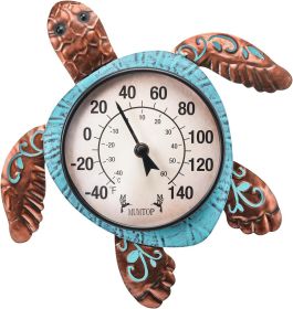 Outdoor Thermometer, Turtle Outside Wall Thermometer for Patio Yard Garden