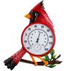 Indoor Outdoor Thermometer, Large Outdoor Wall Thermometer with Humidity, Easy to Read Decorative Outside Thermometer for Patio, Garden