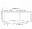 Cream White 13' X 10' Patio Gazebo Outdoor Canopy Shelter with Double Vented Roof for Garden Party Decor