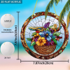 CIFbuy High Definition Printed Flower Basket Acrylic Hanging Ornament Transparent Home Garden Decor(TikTok, temu pick-up service)