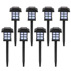 8pcs Solar Outdoor Garden Lights Waterproof LED Lantern, Auto On/Off Dusk to Dawn, Vintage Hanging Stake Pathway Light for Yard Lawn Patio Decor