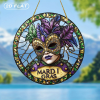 CIFbuy Colorful Suncatcher Hanging Decor Acrylic Mask Glass Effect Room Garden Porch Party Scene Decoration Gift (TikTok, temu pick-up service)