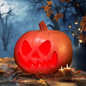 Light Up Plastic Pumpkins Outdoor Halloween Decorations Jack O Lantern Decor