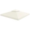 10' x 10' Gazebo Replacement Canopy 2 Tier Top UV Cover Pavilion Garden Patio Outdoor Cream White (TOP ONLY)