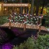 5 Feet Wooden Garden Bridge - 100% Fir Wood Construction, Easy Assembly with Hardware, Ideal for Backyard/Gravel Road/Farm