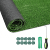 5FT*30FT Artificial Turf, Mat with Drainage Holes. Thick Fake Grass with Rubber Backing, Ideal for Indoor/Outdoor Pet Areas, Garden, Lawn