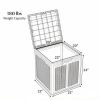 39-Gallon Deck Box with Lockable Lid for Patio Furniture Cushions Secure Outdoor Storage Package Delivery Box
