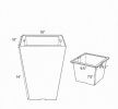 Set of 2 Square Taper Planters with Optional Drainage Hole And Removable Inner Bucket for Home Garden Decoration