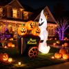 Halloween Inflatable Outdoor Decoration with LED Lights, Weather Resistant 210T Polyester Blow Up Decor with Blower