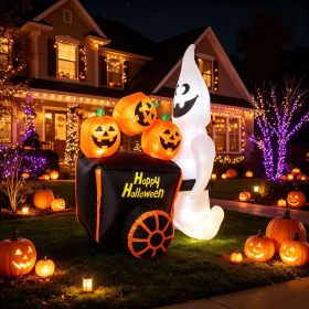 Halloween Inflatable Outdoor Decoration with LED Lights, Weather Resistant 210T Polyester Blow Up Decor with Blower