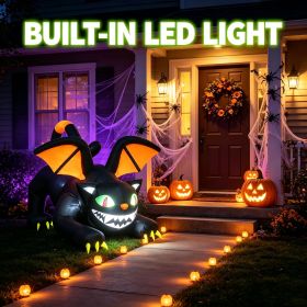 Halloween 6FT Inflatable Black Cat Decor with LED Lights