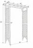 85 Inch Tall Flat Top Garden Arch with Gate Wood for Climbing Plants And Wedding Decor