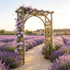 85 Inch Tall Flat Top Garden Arch Trellis Wood for Climbing Plants And Wedding Decor