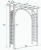85 Inch Tall Flat Top Garden Arch Trellis Wood for Climbing Plants And Wedding Decor