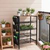 5 Tier Outdoor Storage Rack, Freestanding Patio Organizer Shelf for Shoes, Plants, Garden Tools and Home Storage, Multi-Purpose Shelf for Yard