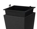22.5 Inch Tall Square Planter Set of 2 Self-Watering Flower Pots with Removable Inner Bucket for Home Garden Decoration