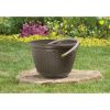 100 ft. Hose Decorative Planter Pot -Resin Wicker, Java Brown