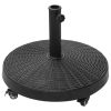 20.5" Heavy Duty Umbrella Stand, 50 lbs. Umbrella Base for 1.5" or 2" Umbrella Poles, Patio Market Stand for Deck, Black