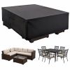 Rectangle Patio Furniture Cover 600D Waterproof Outdoor Dining Table and Chair Cover Anti-UV Outside Sectional Sofa Set Covers