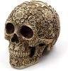 Halloween Skull Decoration - Realistic 8.2" Life Size Skeleton Head Prop for Indoor & Outdoor, Durable Plastic Skull Statue for Haunted House, Party