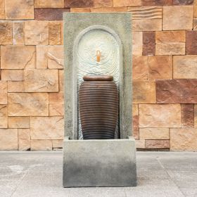 Outdoor Fountain, Lightweight Garden Water Feature with Pump