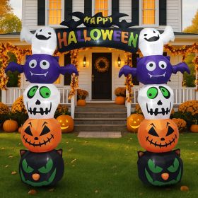 8.2 FT Cute Halloween Inflatables Pumpkin Archway Outdoor Decoration