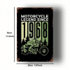 CIFbuy 1pc Vintage Motorcycle Legend 1968 Metal Sign, Retro 2D Flat Wall Decor For Man Cave, Bathroom, Bedroom, Garden, Home Office Kit TikTok, TikTok