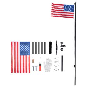 Flag Pole, 20ft Heavy Duty Sectional Flagpole Kit for Outside House In Ground