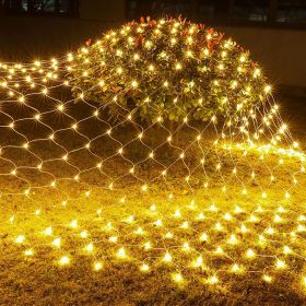 Christmas 360 LED Net Lights, 12FT x 5 FT Connectable Waterproof String Lights with 8 Modes