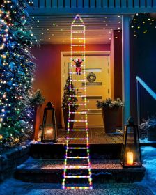 LED Christmas Lights - 10ft Christmas Decorative Ladder Lights with Santa Claus, Xmas Decorations Light for Indoor Outdoor, Window, Garden, Home, Wall