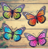 Metal Butterfly Wall Art Outdoor Decor - 4 Pack 9.8in Butterflies Wall Sculpture Hanging Decor for Outdoor and Indoor