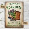 CIFbuy Personalized Gardening Flowers Love Metal Sign Plant Smiles Grow Love Vintage Garden Wall Decor (TikTok, temu pick-up service)