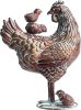 Metal Mother Hen and Chicks Statue for Yard and Garden,13.5" Lx18 H Outdoor Sculptures & Statues