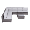 6-Person Wicker Seating Set with Cushions â€“ Fully Assembled
