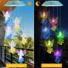 Solar Wind Chimes, Color Changing Angel Wind Chimes, LED Decorative Mobile, Gifts for Mom Grandma, Waterproof Outdoor Decorative Lights for Garden
