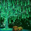 alloween Outdoor Meteor Shower Lights – 192 LED Falling Rain Icicle Lights