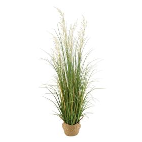 Artificial Grass Plant, 47 inch Reed Flower Grass in Pot